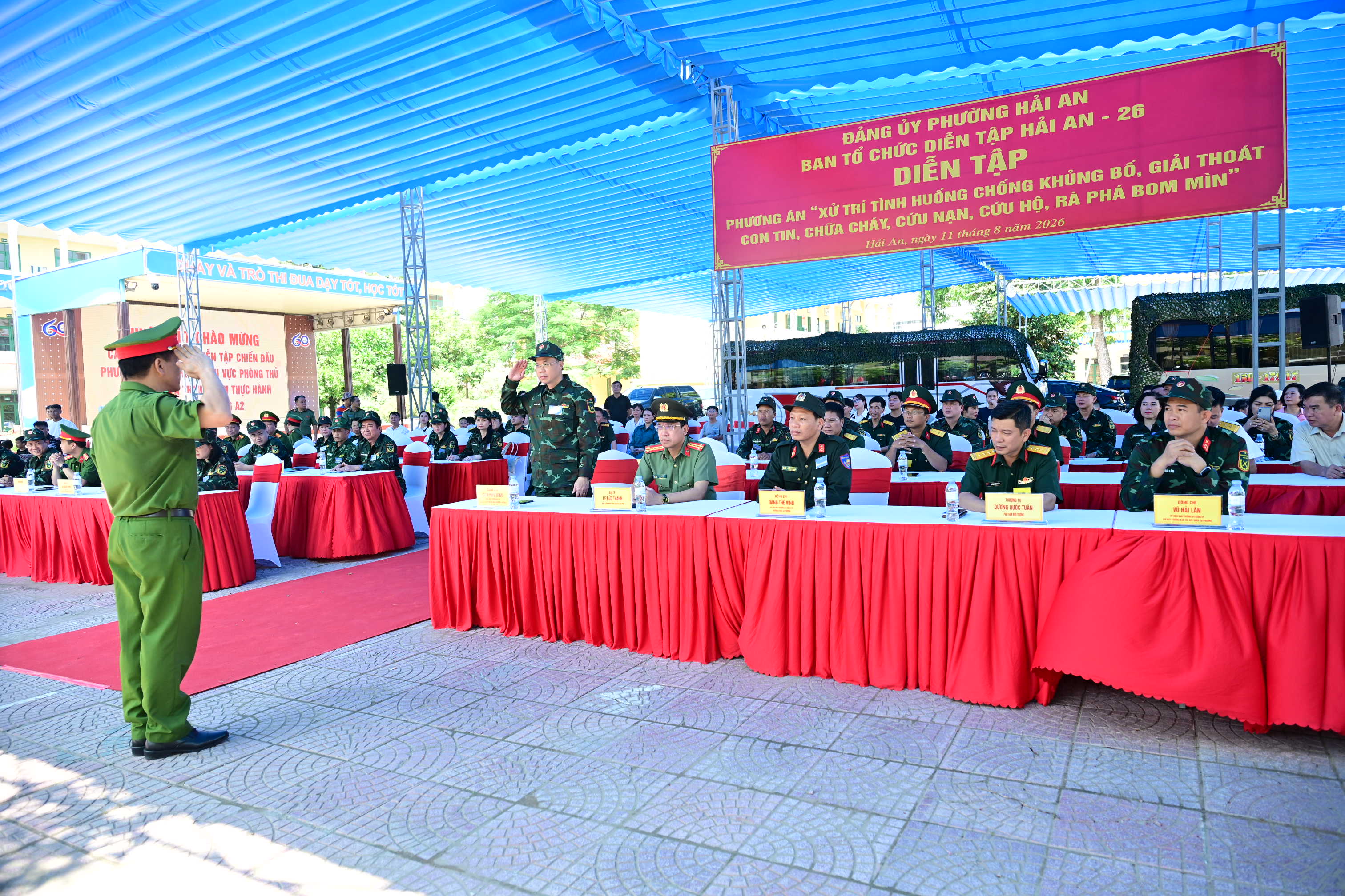 Phường Hải An tổ chức diễn tập chiến đấu trong khu vực phòng thủ năm 2026